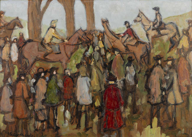 Gladys MacCabe (1918 - 2018) 
Race Day, Co. Galwa..., Fine Irish Art at Adams Auctioneers