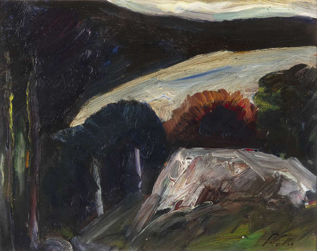 Peter Collis RHA (1929-2012) 
Above Luggala 
Oil..., Fine Irish Art at Adams Auctioneers