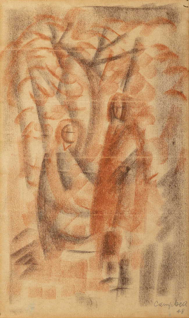 George Campbell RHA (1917-1979) 
Two figures 
Pa..., Fine Irish Art at Adams Auctioneers