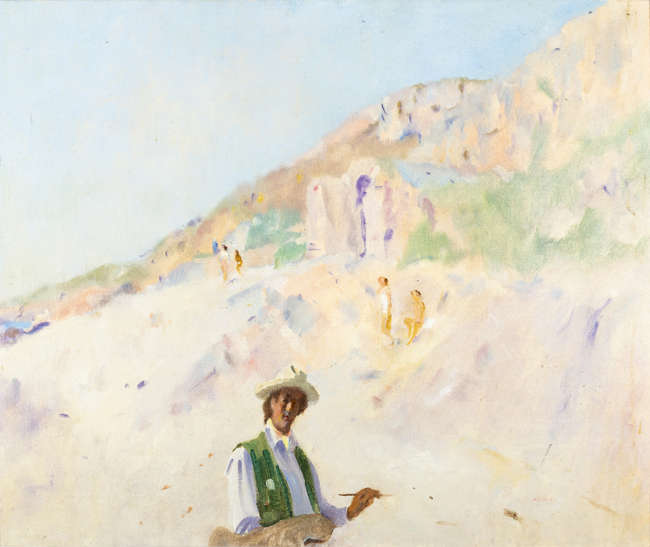 JAMES NOLAN RHA (1929-2015)
Red Rock, Howth
Oil ..., Fine Irish Art at Adams Auctioneers