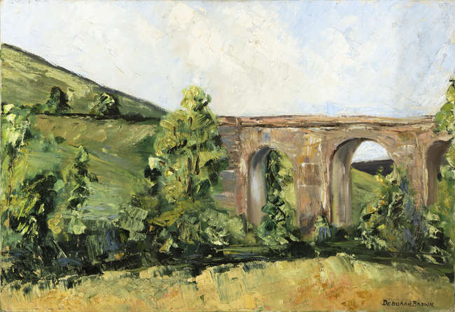 Deborah Brown (1927 - 2023)
Viaduct 
Oil on canv..., Fine Irish Art at Adams Auctioneers