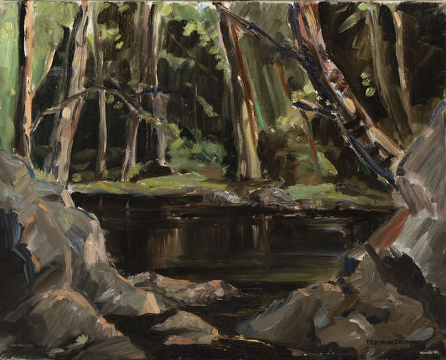 Deborah Brown (1927 - 2023)
River Scene 
Oil on ..., Fine Irish Art at Adams Auctioneers