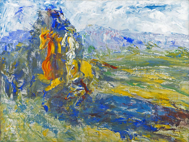 Jack Butler Yeats RHA (1871-1957) 
He Reads a Boo..., Fine Irish Art at Adams Auctioneers