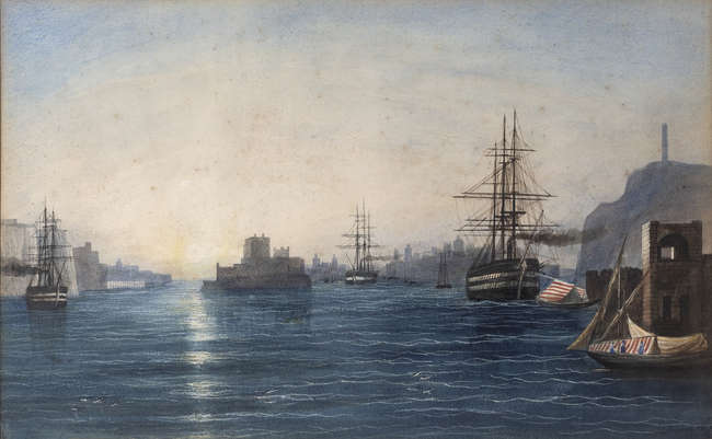 Andrew Nicholl RHA (1804-1886) 
The Grand Harbour..., Fine Irish Art at Adams Auctioneers