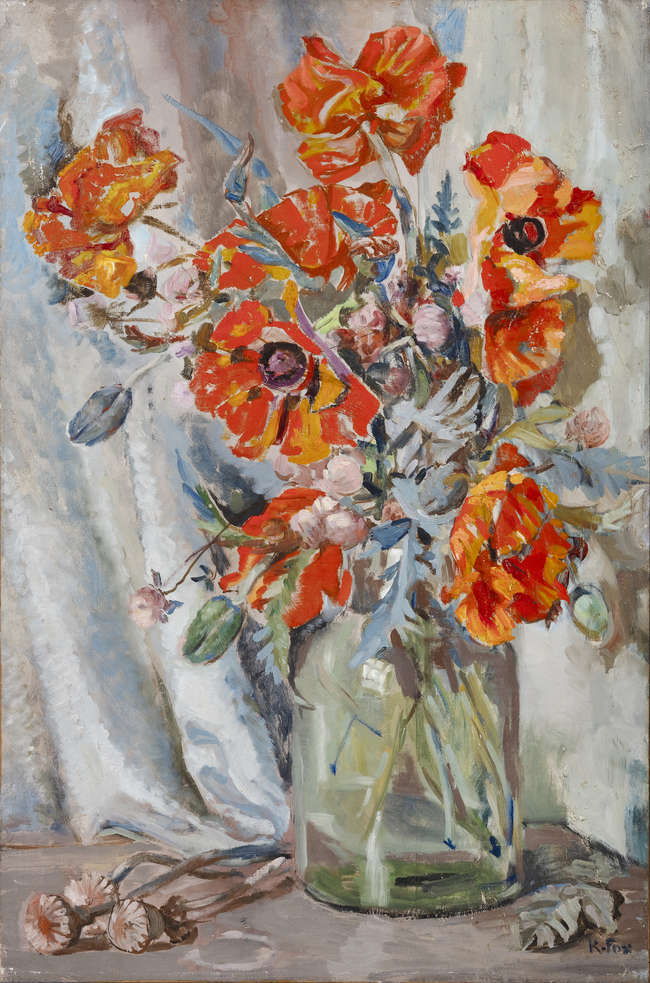 Kathleen Fox RHA (1880-1963) 
Flower study with P..., Fine Irish Art at Adams Auctioneers