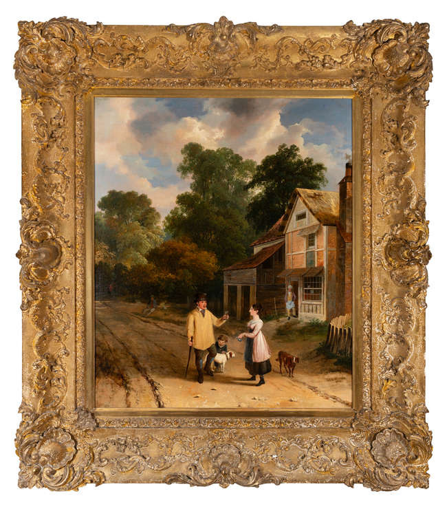 JAMES ARTHUR O'CONNOR (1792-1841) 
Figures Outsid..., Fine Irish Art at Adams Auctioneers