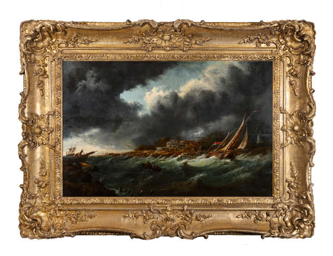 WILLIAM SADLER II (1782-1839) 
Tempestuous Seas O..., Fine Irish Art at Adams Auctioneers