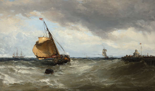 Edwin Hayes RHA (1819-1904) 
Crossing the Harbour..., Fine Irish Art at Adams Auctioneers