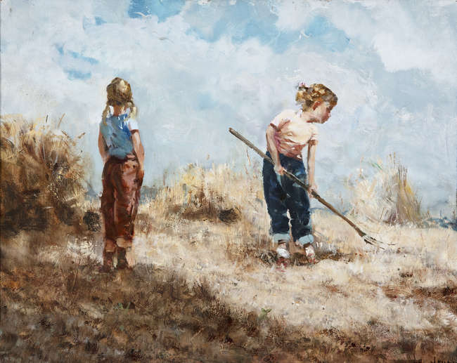 James Le Jeune RHA (1910-1983) 
Girls in a Summer..., Fine Irish Art at Adams Auctioneers
