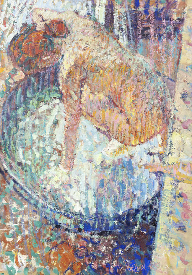 Arthur Maderson (b.1942) 
Woman Bathing 
Oil on ..., Fine Irish Art at Adams Auctioneers