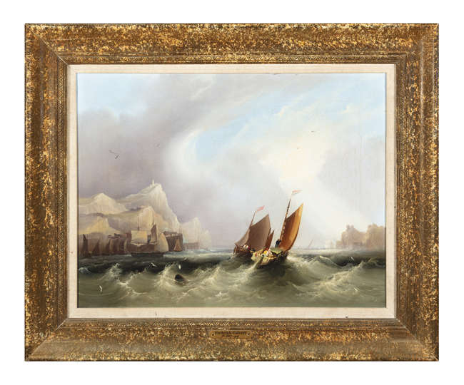 FREDERICK CALVERT (1827-1844) 
Shipping Off the C..., Fine Irish Art at Adams Auctioneers