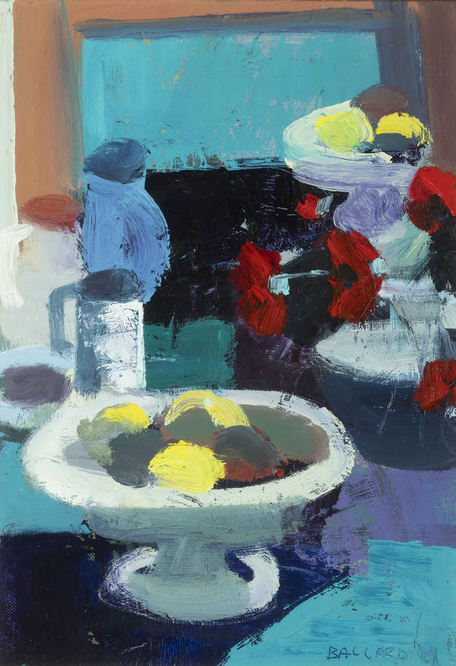 Brian Ballard RUA (b.1943) 
Poppies and Fruit 
O..., Fine Irish Art at Adams Auctioneers