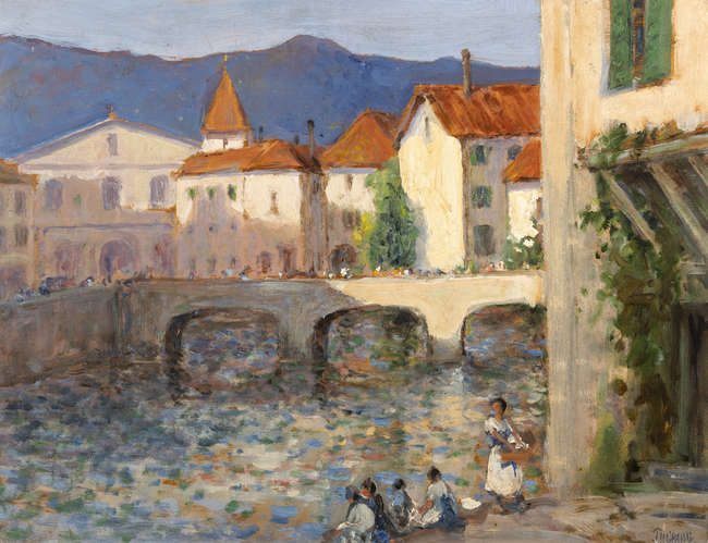 James Humbert Craig RHA RUA (1877-1944) 
Bridge a..., Fine Irish Art at Adams Auctioneers