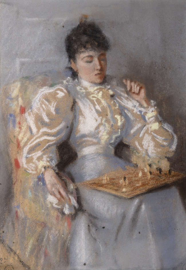 Sarah Purser HRHA (1848-1943) 
Seated Lady Playin..., Fine Irish Art at Adams Auctioneers