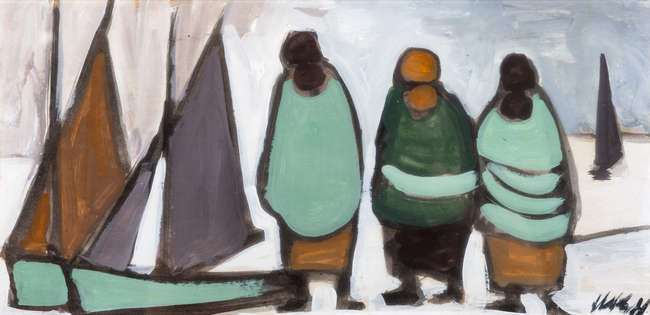 Markey Robinson (1918-1999) 
Three figures by a S..., Fine Irish Art at Adams Auctioneers