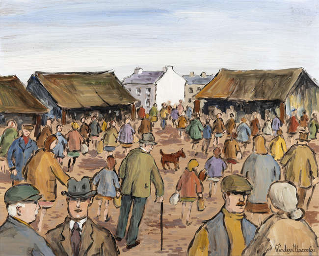 Gladys MacCabe HRUA ROI FRSA (1918-2018) 
Market ..., Fine Irish Art at Adams Auctioneers