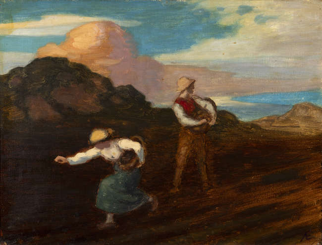 George Russell AE (1867-1935) 
Sowing Potatoes
O..., Fine Irish Art at Adams Auctioneers
