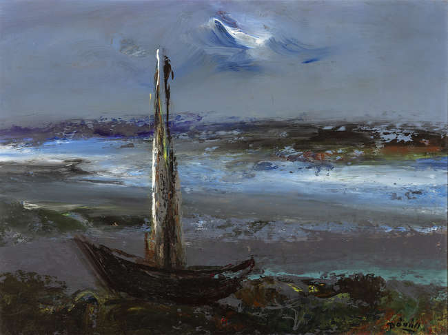 Daniel O'Neill (1908-1979) 
The Boat
Oil on boar..., Fine Irish Art at Adams Auctioneers