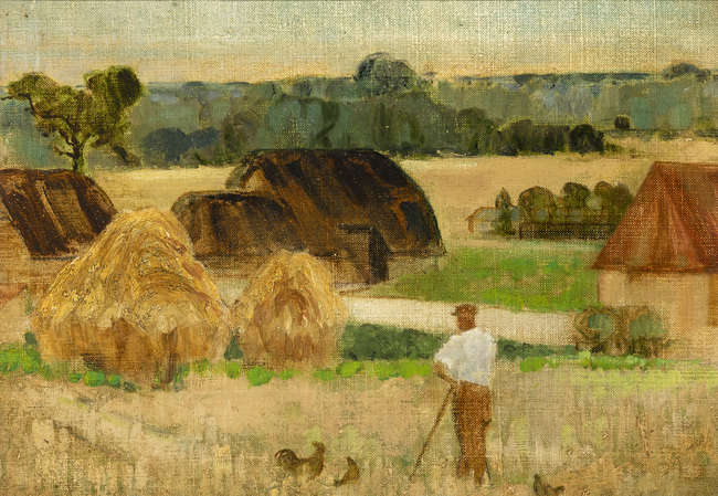 Derek Hill CBE HRHA (1916-2000) 
Figure Working i..., Fine Irish Art at Adams Auctioneers