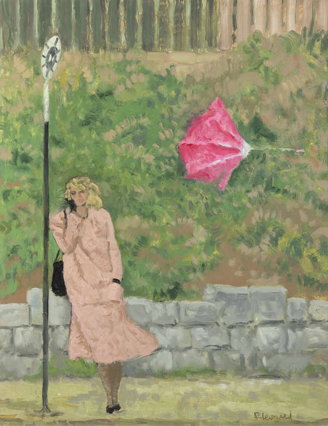 Patrick Leonard HRHA (1918-2005) 
Girl at a Bus S..., Fine Irish Art at Adams Auctioneers