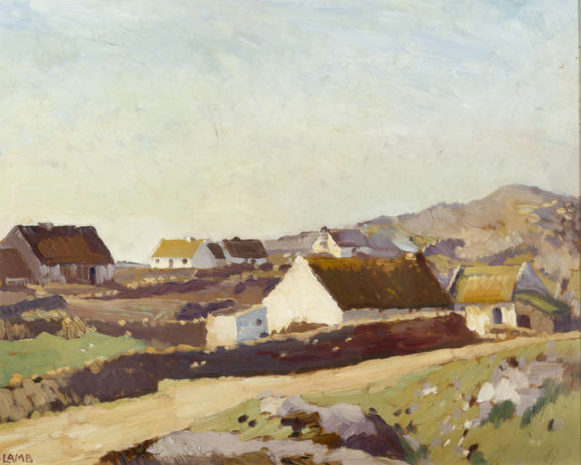 Charles Lamb RHA RUA (1893-1964) 
A Connemara Vil..., Fine Irish Art at Adams Auctioneers