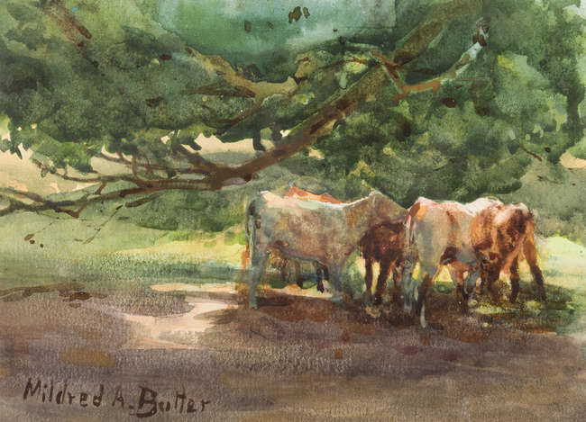 Mildred Anne Butler RWS (1858-1941) 
Cattle Takin..., Fine Irish Art at Adams Auctioneers