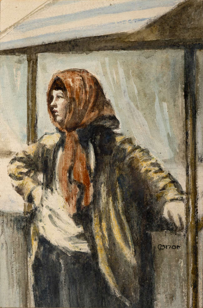 William Conor RUA RHA (1881-1968) 
Girl with Red ..., Fine Irish Art at Adams Auctioneers