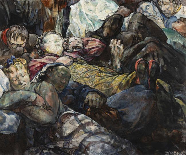 Mary Swanzy HRHA (1882-1978) 
Figures Asleep 
Oi..., Fine Irish Art at Adams Auctioneers