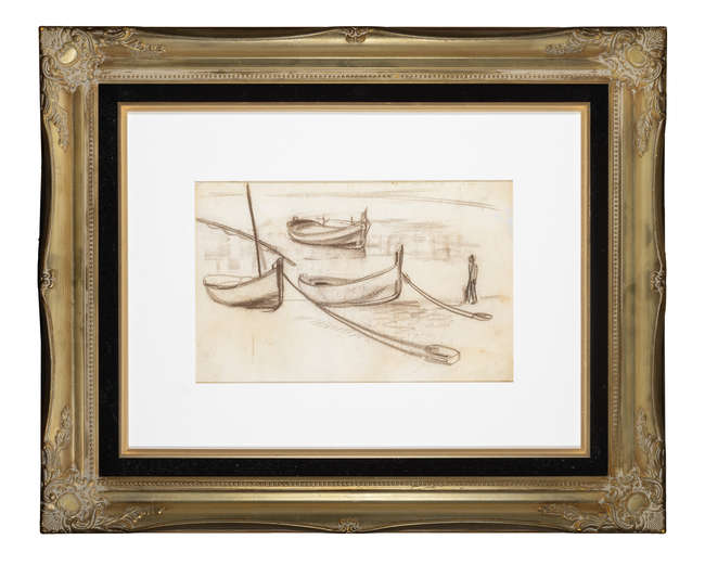 Barbara Warren RHA (1925-2017) 
Three boats at lo..., Fine Irish Art at Adams Auctioneers