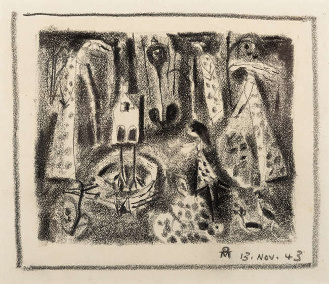 Colin Middleton MBE (1910-1983) 
Building with Fi..., Fine Irish Art at Adams Auctioneers