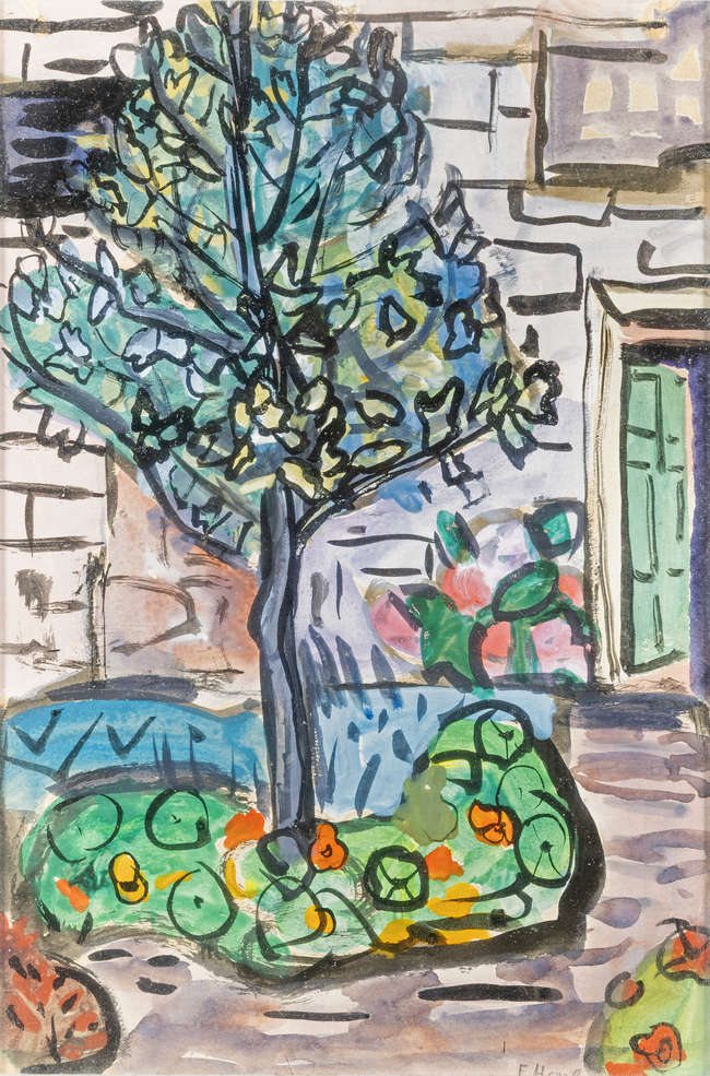 Evie Hone RHA (1894-1955) 
At Marlay 
Gouache, 2..., Fine Irish Art at Adams Auctioneers