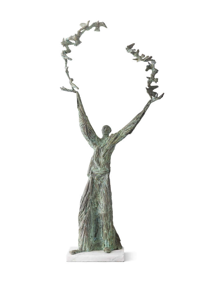John Behan RHA (b.1938) 
Saint Francis
Bronze, 9..., Fine Irish Art at Adams Auctioneers