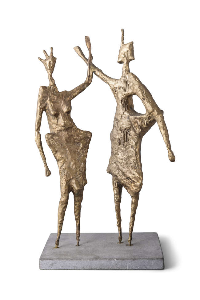 John Behan RHA (b.1938) 
King and Queen 
Bronze ..., Fine Irish Art at Adams Auctioneers