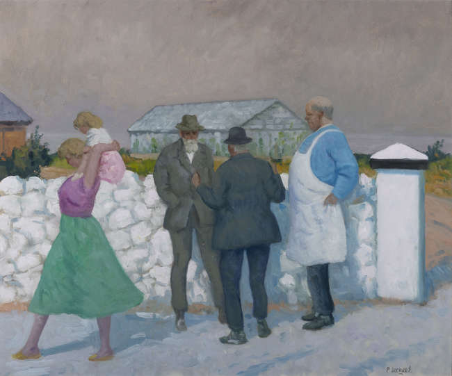 Patrick Leonard HRHA (1918 - 2005) 
Figures Chatt..., Fine Irish Art at Adams Auctioneers