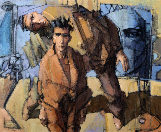 John Boyd (b.1957) 
Double Portrait
Oil on board..., Fine Irish Art at Adams Auctioneers