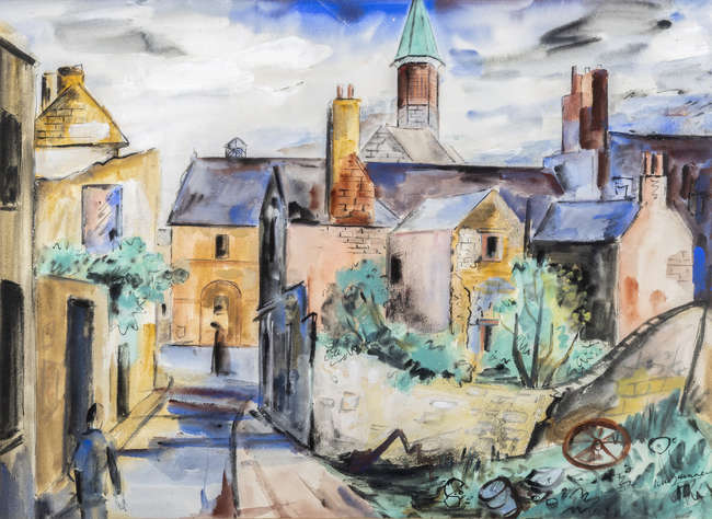 Norah McGuinness HRHA (1901 - 1980) 
Street Scene..., Fine Irish Art at Adams Auctioneers