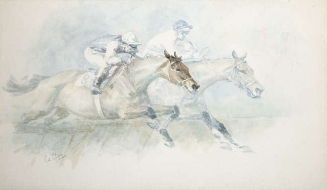 Peter Curling (b.1955) 
Over the Fence
Watercolo..., Fine Irish Art at Adams Auctioneers