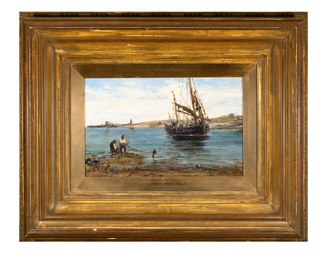 EDWIN HAYES RHA RI ROI (1819-1904) 
Southwold Har..., Fine Irish Art at Adams Auctioneers