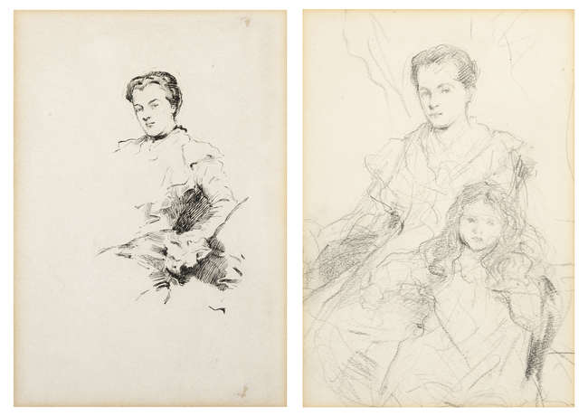 Walter Frederick Osborne RHA (1859-1903) 
Studies..., Fine Irish Art at Adams Auctioneers