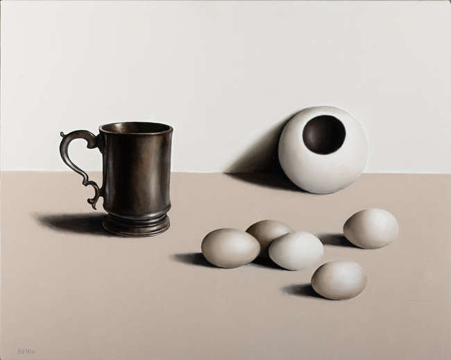 LIAM BELTON RHA (B.1947) 
Pewter Tankard with Fiv..., Fine Irish Art at Adams Auctioneers