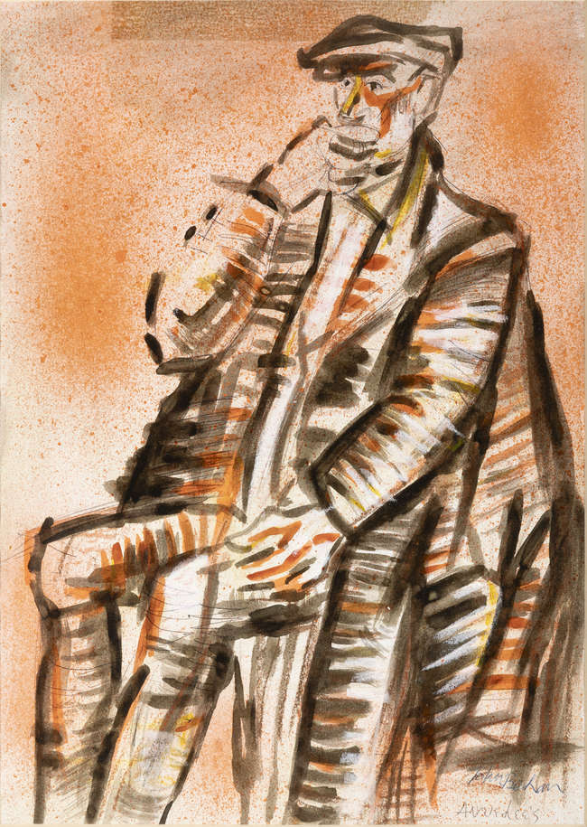 John Behan RHA (b.1938) 
Whiskey Drinker
Mixed m..., Fine Irish Art at Adams Auctioneers