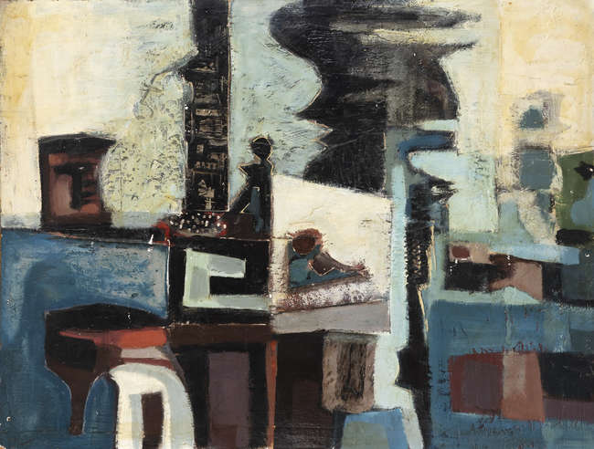 Arthur Armstrong RHA (1924-1996) *
Blue Abstract ..., Fine Irish Art at Adams Auctioneers