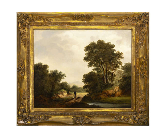 JAMES ARTHUR O'CONNOR (1792-1841) 
A man with a d..., Fine Irish Art at Adams Auctioneers