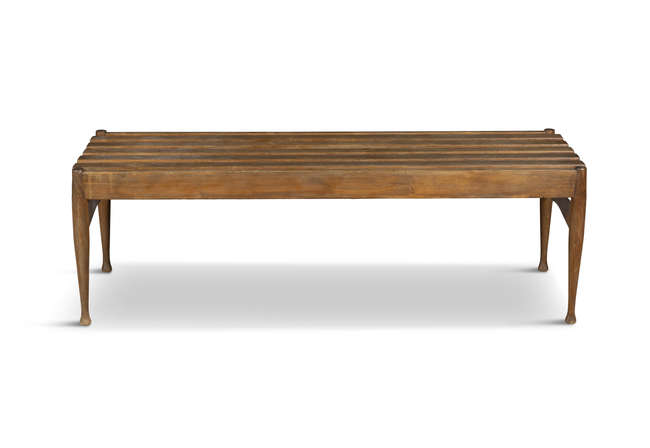 GIO PONTI (1891-1979) 
A slatted bench attributed..., Fine Irish Art at Adams Auctioneers