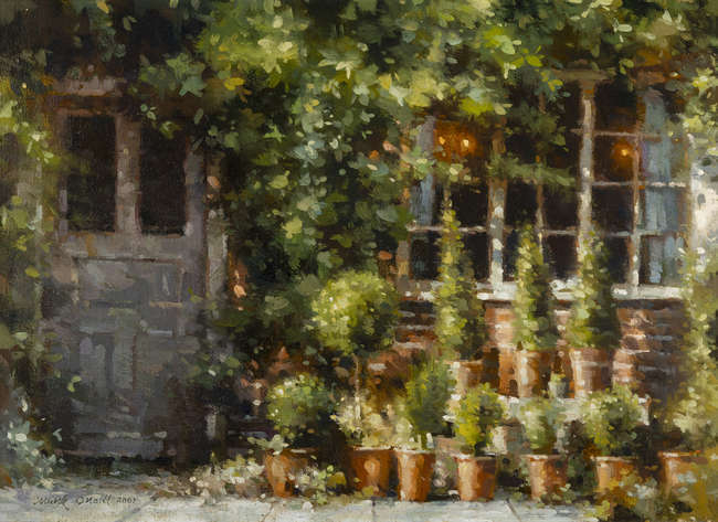 Mark O'Neill (b.1963) 
Flower Pots (2001)
Oil on..., Fine Irish Art at Adams Auctioneers