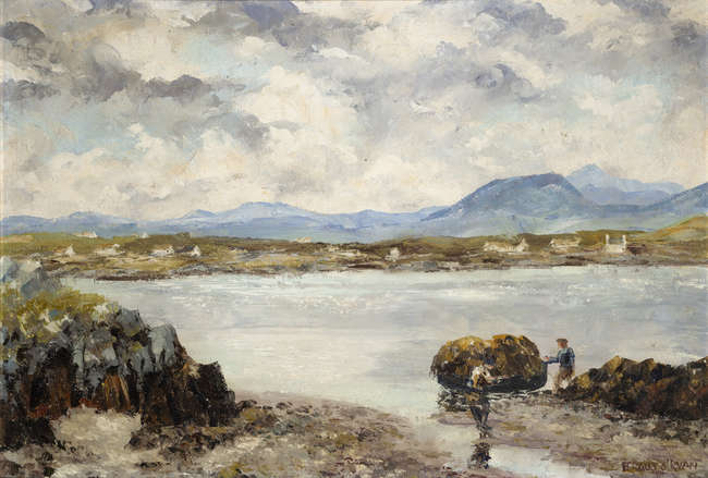 Fergus O'Ryan RHA (1911-1989)
Gathering Seaweed, ..., Fine Irish Art at Adams Auctioneers