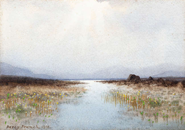 William Percy French (1854-1920) 
Bog Landscape (..., Fine Irish Art at Adams Auctioneers
