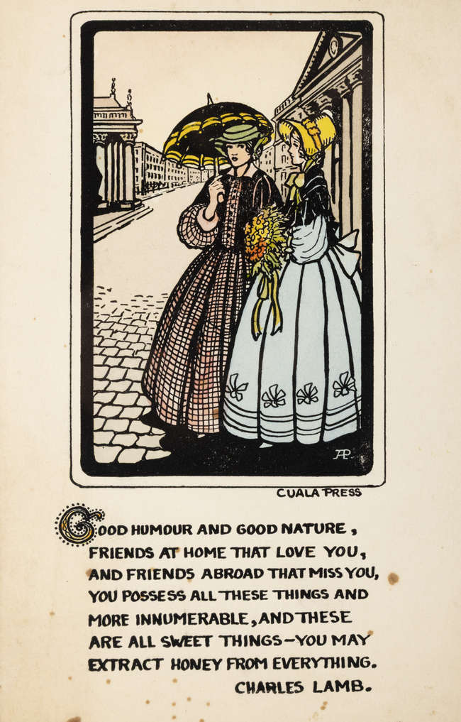 Cuala Press 
College Green with poem by Charles L..., Fine Irish Art at Adams Auctioneers