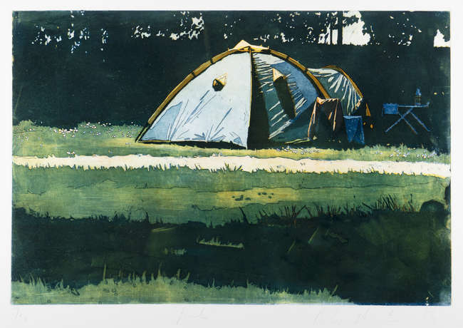 Colin Martin RHA (B.1973) 
Tent 
Etching, 45 x 6..., Fine Irish Art at Adams Auctioneers