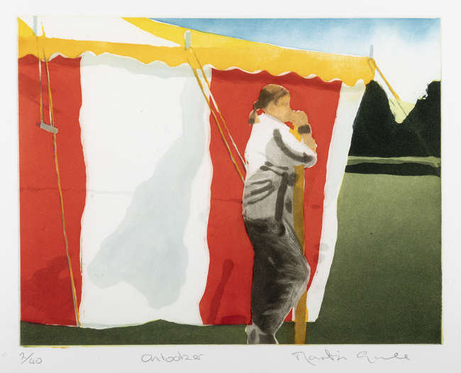 Martin Gale RHA (b. 1949) 
Onlooker 
Lithograph,..., Fine Irish Art at Adams Auctioneers